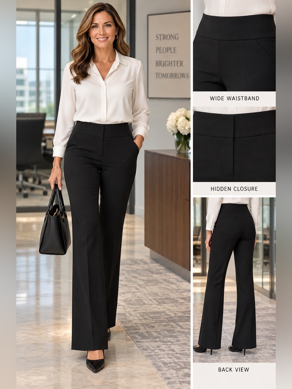 Antonio Melani Black Dress Pants Sz 6